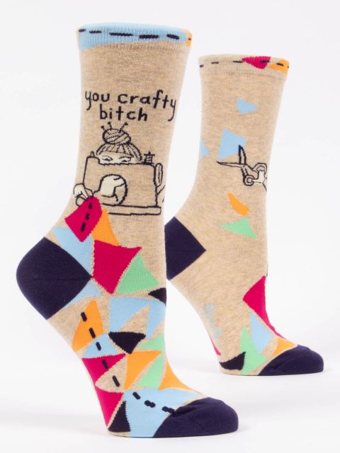 YOU CRAFTY BITCH W-CREW SOCKS