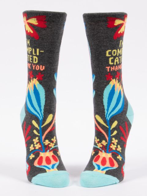 I'M COMPLICATED. THANK YOU. W-CREW SOCKS