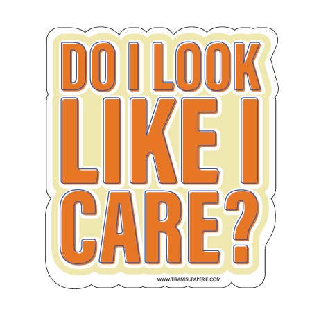 Do I Look Like I Care Sticker