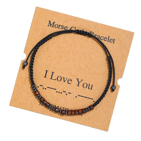 Morse Code Bracelet Adjustable personalized Bracelet Gift