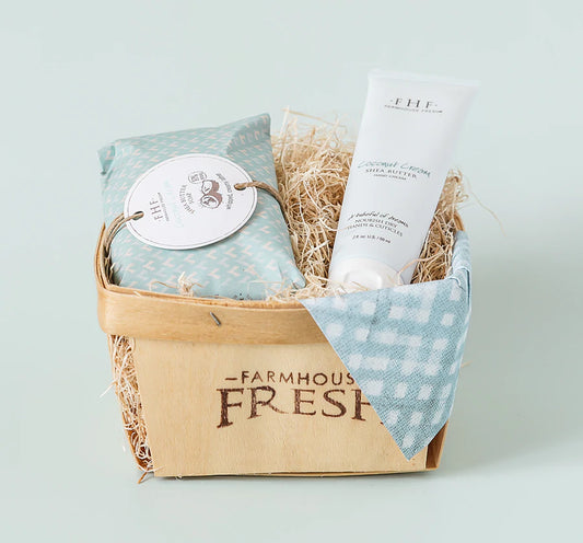 Coconut Cream Harvest Gift Basket   Drifting up, up and away on dreamy coco-nutty clouds.