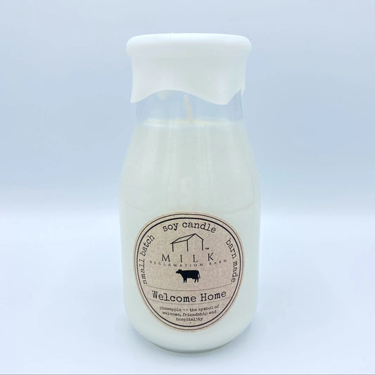 Welcome Home Milk Bottle Candle