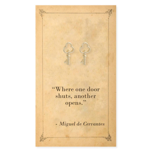 Literary Quotes Key Post Earrings